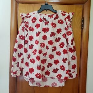 Floral Red Women's Top